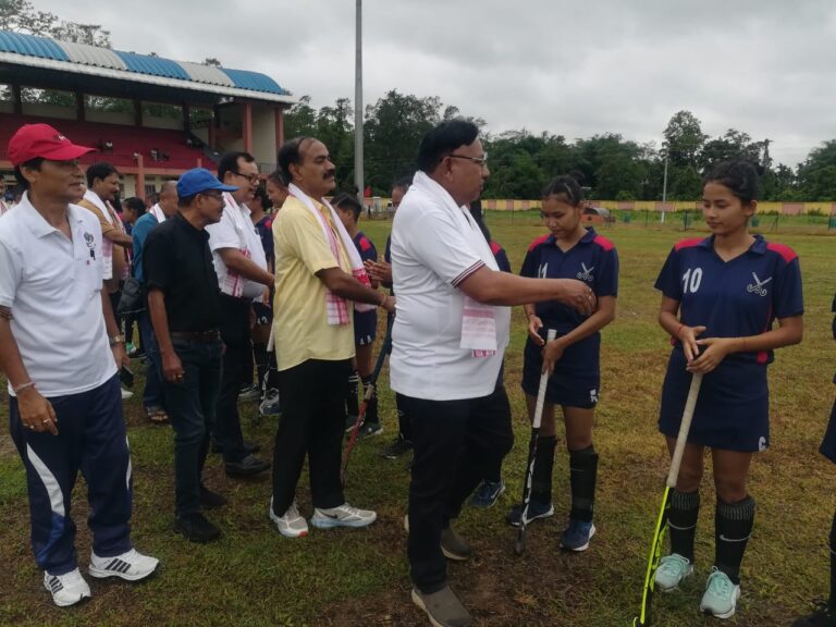 গৰৈমাৰী ষ্টেডিয়ামত আন্তঃজিলা ছিনিয়ৰ মহিলা হকী