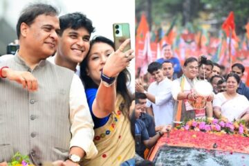 জালুকবাৰীত হিমন্ত বিশ্ব শৰ্মাৰ শক্তি প্ৰদৰ্শন; সপ্তমবাৰৰ বাবে দাখিল কৰিলে মনোনয়ন পত্ৰ