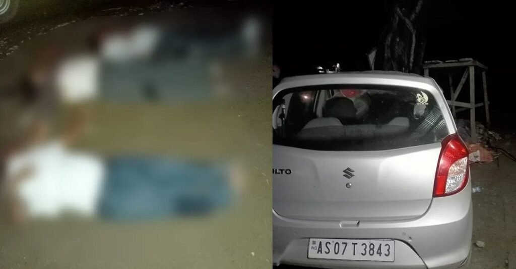 চিলাপথাৰত ভয়াবহ পথ দুৰ্ঘটনা, তিনিজনৰ থিতাতে মৃত্যু