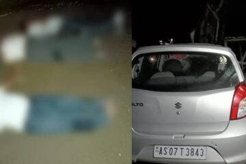 চিলাপথাৰত ভয়াবহ পথ দুৰ্ঘটনা, তিনিজনৰ থিতাতে মৃত্যু