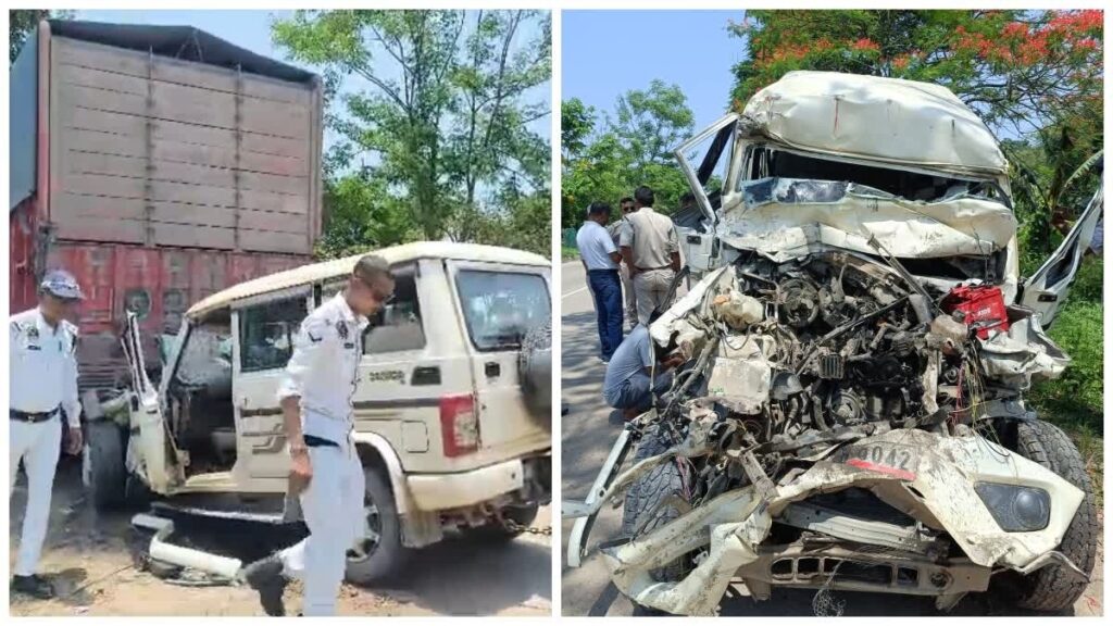 ক্ষেত্ৰীত ট্ৰাকৰ পিছফালে প্ৰচণ্ড খুন্দা তীব্ৰবেগী বলেৰ’ৰ; মহিলাসহ চাৰিজনৰ মৃত্যু