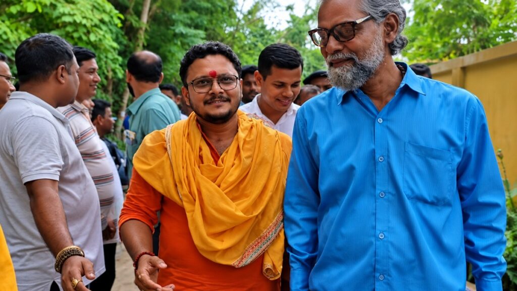 মাধুৰ্য বৰ্মন ৰামায়ণৰ জটায়ু স্বৰূপঃ নলবাৰীৰ ভুক্তভোগী যুৱতীটোলৈ ‘হিন্দু চেতনা বঁটা’ ঘোষণা সত্যৰঞ্জন বৰাৰ
