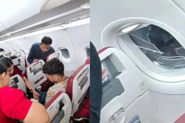 মধ্য আকাশত যাত্ৰীৰ তাণ্ডৱ; মূৰেৰে খুন্দিয়াই খুন্দিয়াই ভাঙিলে বিমানৰ খিৰিকি