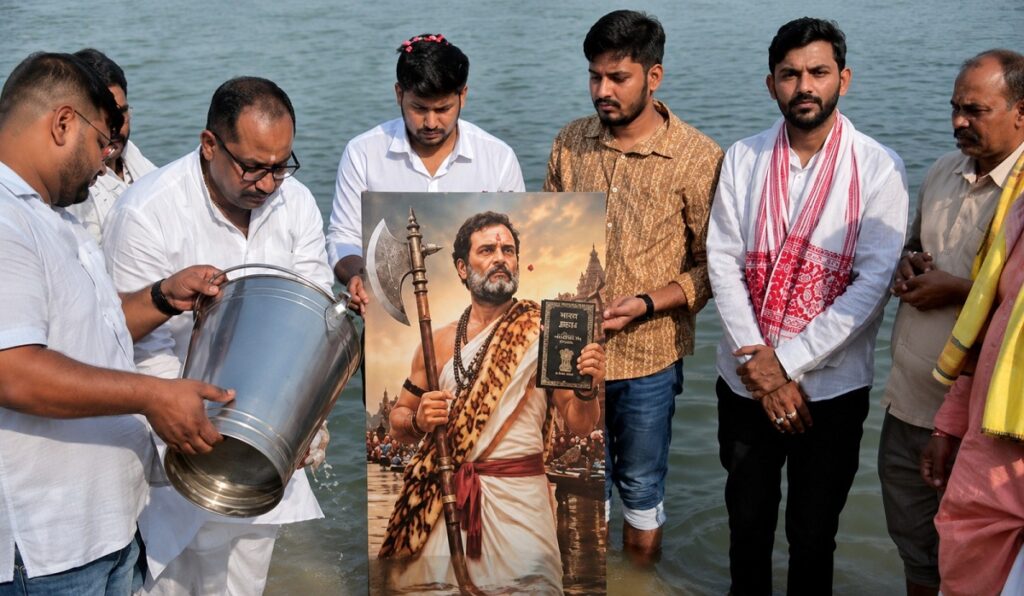 ভগৱান পৰশুৰামৰ ৰূপত ৰাহুল গান্ধী! বাৰাণসীত বিৰোধী দলপতিৰ জন্মদিন উদযাপন যুৱ কংগ্ৰেছৰ