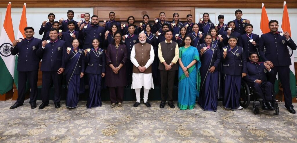 ২০২৬ ৰ কমনৱেলথ গেমছৰ পদক বিজয়ীসকলক সাক্ষাৎ প্ৰধানমন্ত্ৰী মোদীৰ