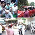 যোৰাবাটত তৃতীয় দিনাও অব্যাহত আছে কেব চালকৰ প্ৰতিবাদ