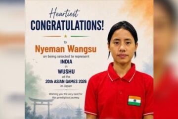 ভাৰতৰ হৈ পদক অৰ্জনৰ দৃঢ় লক্ষ্যৰে খেলপথাৰত অৱতীৰ্ণ হ’ব অৰুণাচল প্ৰদেশৰ উদীয়মান ৱুছু খেলুৱৈ নাইমেন ৱাংছুৱে